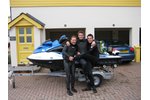 jet skiing in the ice water of the UK